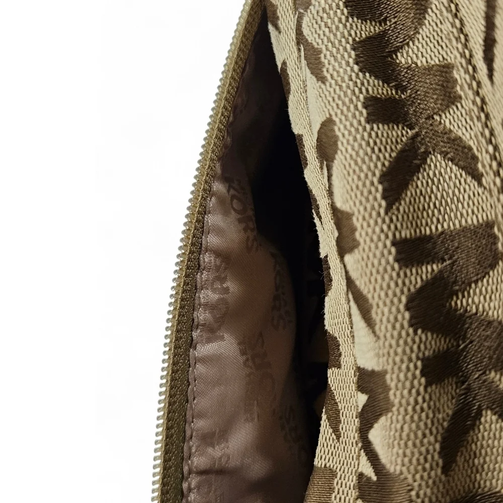 Michael Kors Jet Set Monogram Canvas And Leather Backpack In Tan And Brown